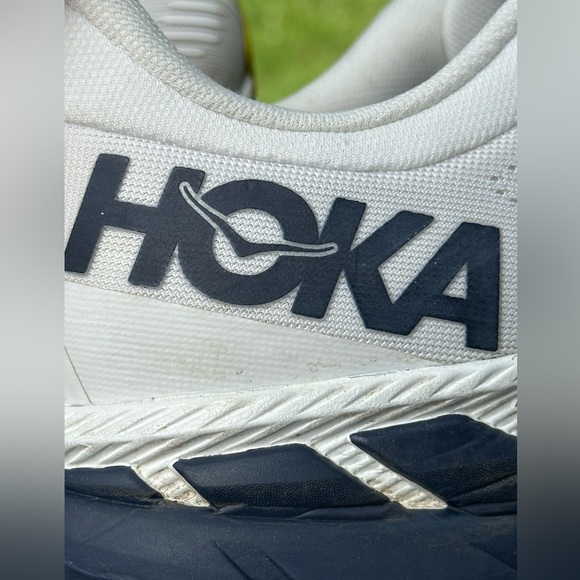 HOKA Men’s Clifton 7 size 12 White Navy Comfort Sneaker Running Trainers - Picture 14 of 14